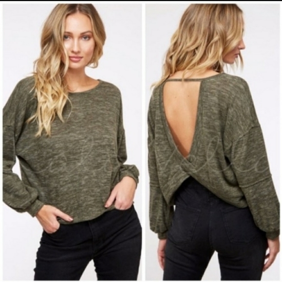 Kala Vella Tops - SUPER SOFT OPEN BACK WOMENS TOP